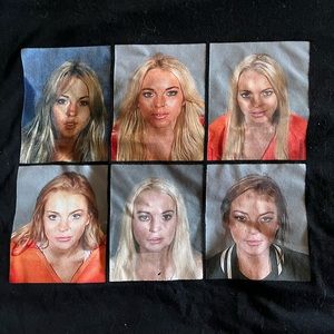 lindsay lohan mugshot tee